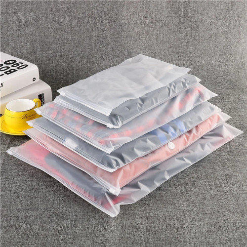 Plastic Packing Bags Custom Plastic Type Material Frosted Pe Cpe Zipper