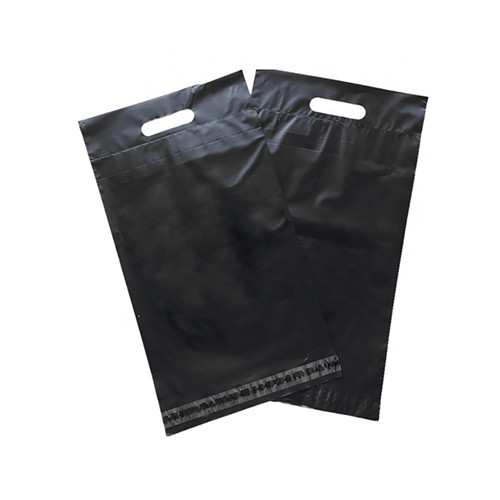 OEM Black Strong Handles Postage Bag Plastic Mailing Bag With Double Glues