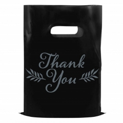 Custom Logo Printed Reusable Thank You Plastic Shopping Bag With Die ...