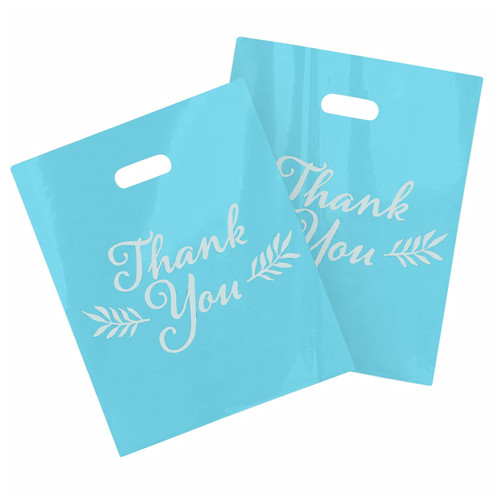 Custom Po HDPE LDPE Die Cut Handle Plastic Thank You Bags with